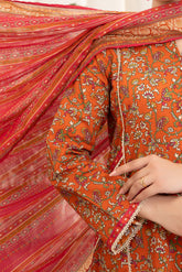 NUSL3319 Printed Lawn Suit - Unstitched 3Pc